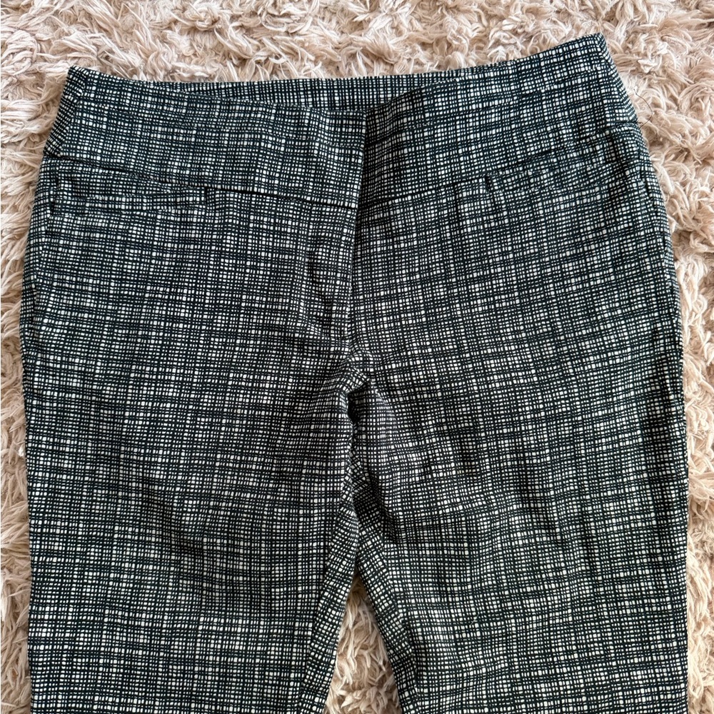 Loft Marisa Skinny Black and White Patterned Pants
